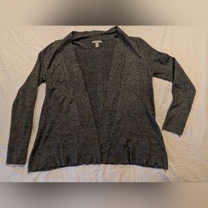 Dark Grey Dana Buchman Open Front Cardigan